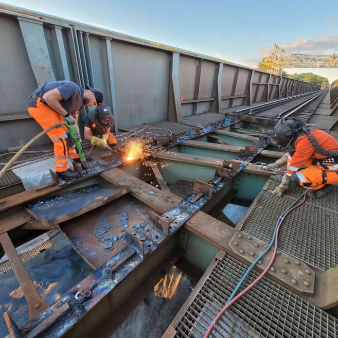 Schweißer bei der Arbeit