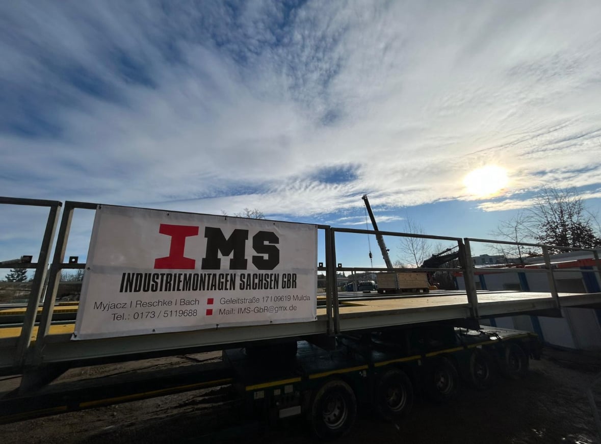 Baustellenzaun mit Banner IMS